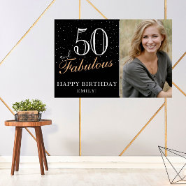 50 und fabelhaftes Black 50 th Birthday Party Foto Poster
