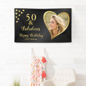 50 und fabelhaftes Black Gold Foto Banner (Insitu)
