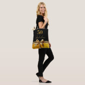 50. und fabelhaftes Black Gold Leder Tasche (Am Model)