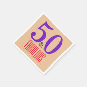 50. und fabelhaftes braunes Party Serviette (Ecke)