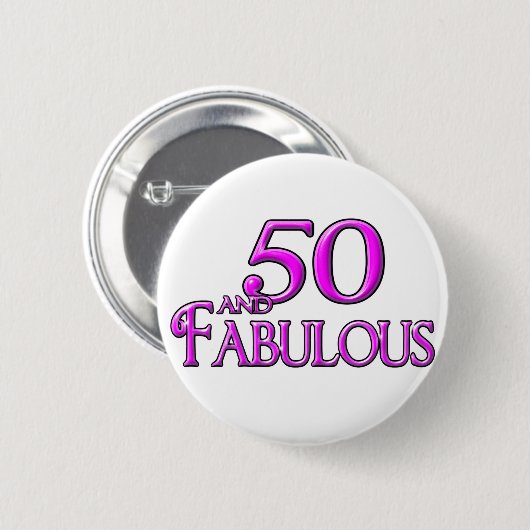 50 und FABELHAFTES Button (Vorne & Hinten)