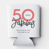 50 und fabelhaftes Elegant 50. Geburtstag Dosenkühler (Rückseite)