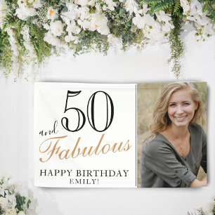 50 und fabelhaftes Elegant 50. Geburtstag Foto Banner