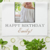 50 und fabelhaftes Elegant 50. Geburtstag Foto Geschirrtuch (Gefaltet)