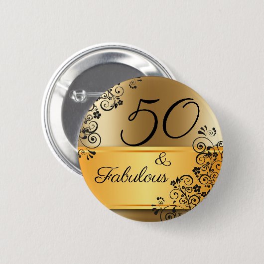 50 und fabelhaftes Elegant Button (Vorne & Hinten)