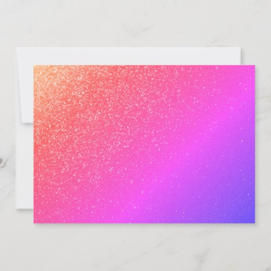 50 und fabelhaftes elegantes rosa Glitzer Foto Einladung (Rückseite)