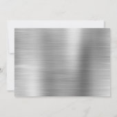 50 und fabelhaftes elegantes Silber-Foto Einladung (Rückseite)