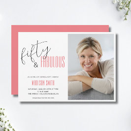 50 und fabelhaftes Foto 50. Geburtstag Einladung