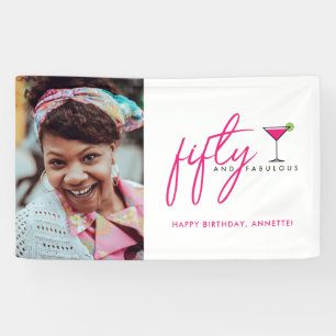 50 und fabelhaftes Foto Geburtstagsparty Banner