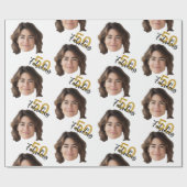 50 und fabelhaftes Foto mit individueller Oberfläc Geschenkpapier (Flach)