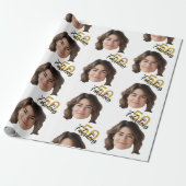 50 und fabelhaftes Foto mit individueller Oberfläc Geschenkpapier (Ungerollt)