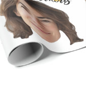 50 und fabelhaftes Foto mit individueller Oberfläc Geschenkpapier (Rolleneckpunkt)