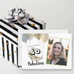 50 und fabelhaftes Foto muffig Golden Birthday Einladung<br><div class="desc">Genießen Sie dieses kühne,  50 und fabelhafte,  goldene und schwarze Design für einen 50. goldenen Geburtstag für sie. 50 zu drehen ist groß,  also gehen Sie groß! Gold Glitzer High-Heeled Schuh,  Kristall Kronen,  Glitzer und Bling. Foto- und Text-Vorlagen,  die für Ihren großen Geburtstagsbash erstellt wurden.</div>