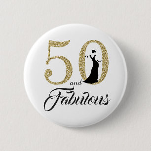 50 und fabelhaftes Geburtstags-Party Button