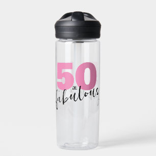 50 und fabelhaftes Geschenk 50. Geburtstag Pink Trinkflasche