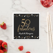 50 und fabelhaftes Gold von 50. Geburtstag Serviette (Beispiel)