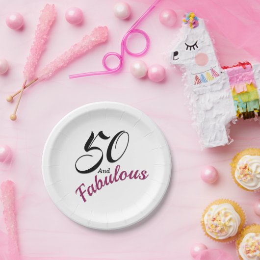 50 und fabelhaftes. pappteller (Party)