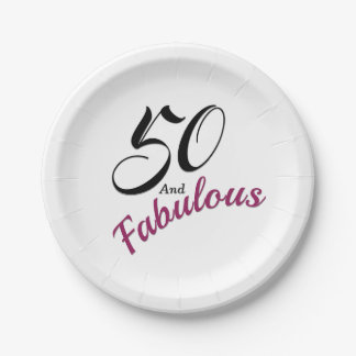 50 und fabelhaftes. pappteller