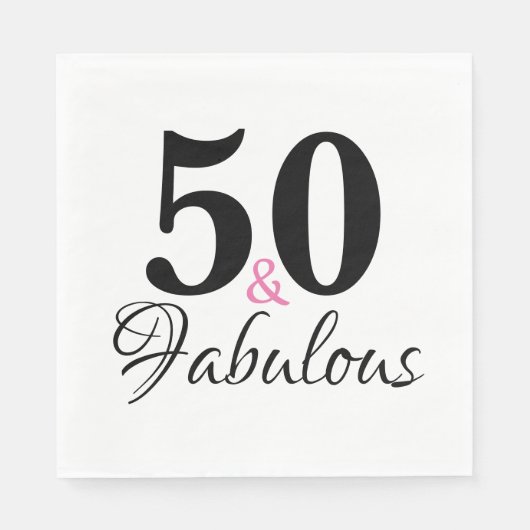 50 und fabelhaftes Party Serviette (Vorderseite)