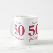 50 und fabelhaftes Rosa Kaffeetasse (Vorderseite Links)