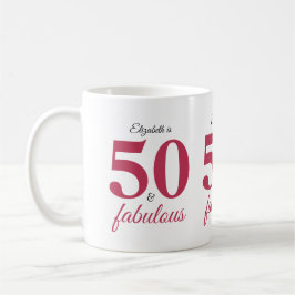 50 und fabelhaftes Rosa Kaffeetasse
