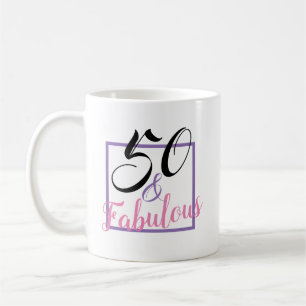 50 und fabelhaftes rosa Schwarz-50. Kaffeetasse