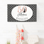 50 und fabelhaftes Rosen-Gold50. Geburtstag Banner (Insitu)