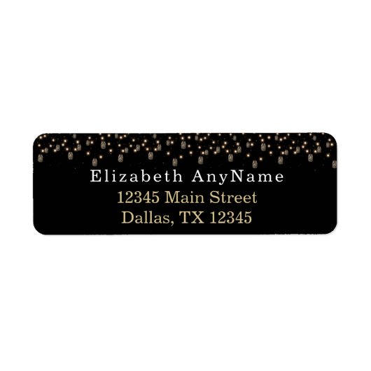 50 und fabelhaftes Schwarz mit String Lights (Vorne)