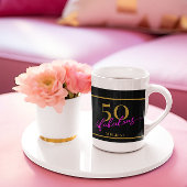 50 und fabelhaftes schwarzes Gold Pink Kaffeetasse