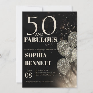 50. und Fabelhaftes Skript Fünfzigster Geburtstag Einladung