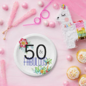 50 und fabelhaftes tropisches 50. pappteller (Party)