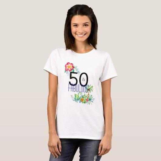 50 und fabelhaftes tropisches 50. T-Shirt (Vorne ganz)