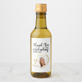 50 und fabelhaftes White Black Gold Foto Vielen Da Weinetikett (Vorderseite)