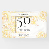 50 und Fabelname Gelber Rosenschwarz Banner (Horizontal)