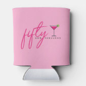 50 und Fabelous Women's Pink Geburtstag Dosenkühler (Rückseite)