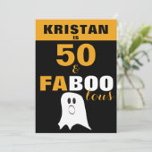 50. und FaBOOlous 50. Halloween Einladung (Stehend Vorderseite)