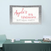50 und Fabulity Script 50. Geburtstag Banner (Messeveranstaltung)