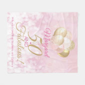 50 und Fabulous 50. Geburtstag Ballon Fleecedecke (Vorderseite (Horizontal))