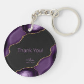 50 und fabulous 50. Geburtstag Danke Agate Schlüsselanhänger (Rückseite)