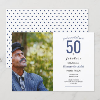 50 und fabulous 50. Geburtstag Einladung