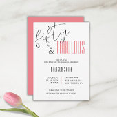 50 und fabulous 50. Geburtstag Einladung