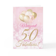 50 und Fabulous 50. Geburtstag Glitzer Ballon