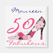 50 und fabulous 50. Geburtstag Magnet (Vorne)