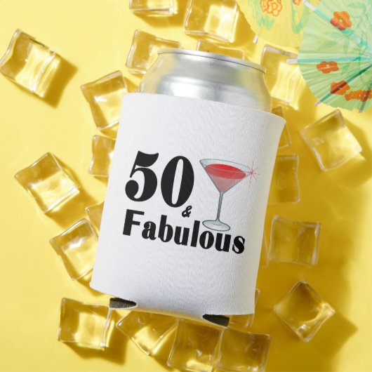 50 und fabulous 50. Geburtstag Personalisiert Dosenkühler (In Situ Sommer)