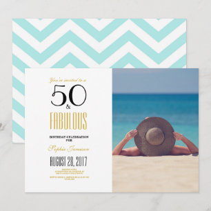 50 und Fabulous 50. Geburtstagsparty Einladung