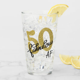 50 und Fabulous AF | Spielend Gold Black Birthday Glas