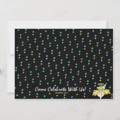 50 und Fabulous Angel Cartoon Foto Geburtstag Einladung (Rückseite)