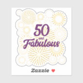 50 und Fabulous Aufkleber (Blatt)