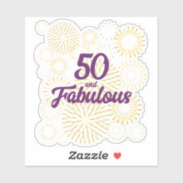 50 und Fabulous Aufkleber