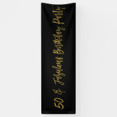 50 und Fabulous Birthday Banner (Vertikal)